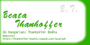 beata thanhoffer business card
